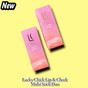 NEW IN BOX Lucky Chick Lip & Cheek Multi Stick Duo – Shade: Lucky Days – Vegan &